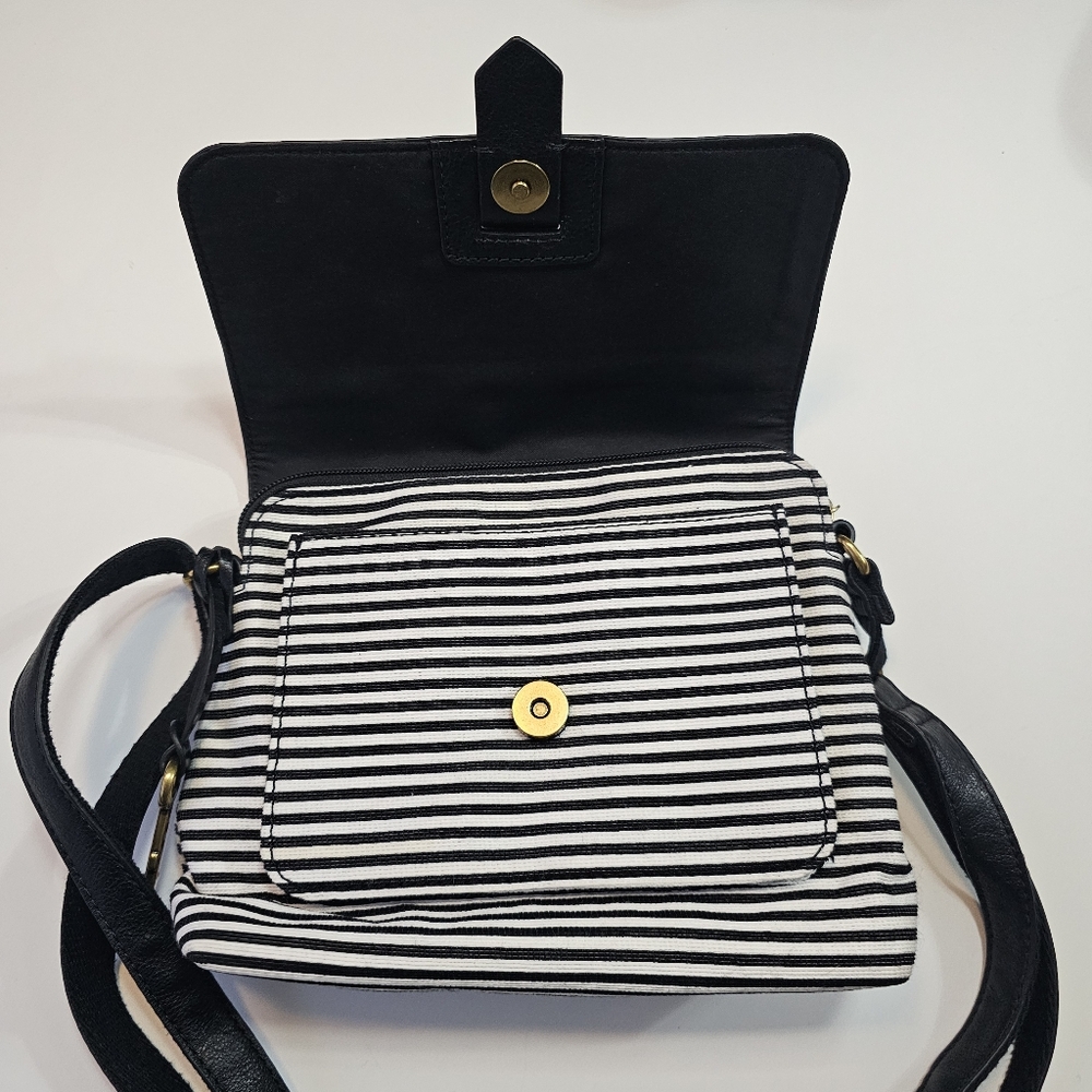 Fossil Leather Kinley Striped Crossbody - Picture 4 of 8